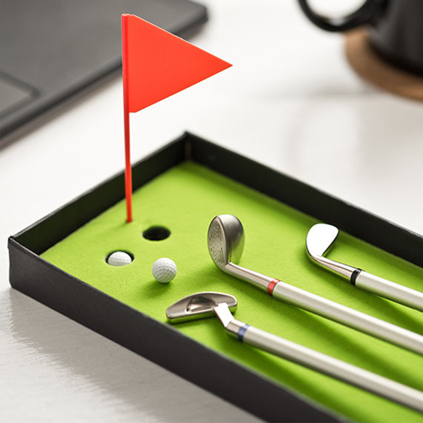 Kugelschreiber 3er Set - Golfer Edition - Tisch Golfspiel fürs Büro