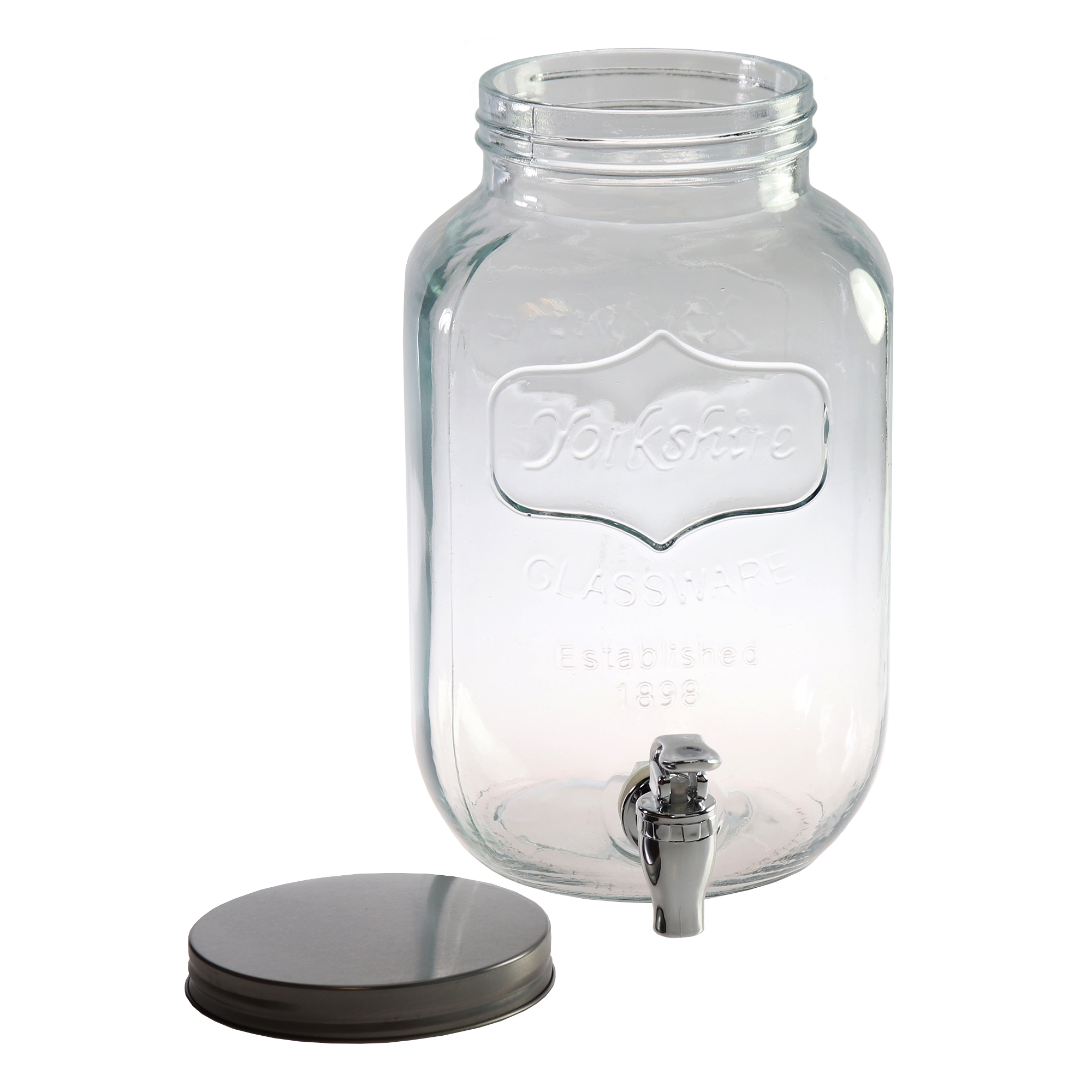 Riesen Einmachglas als Getränkespender mit Hahn - 3,5 Liter