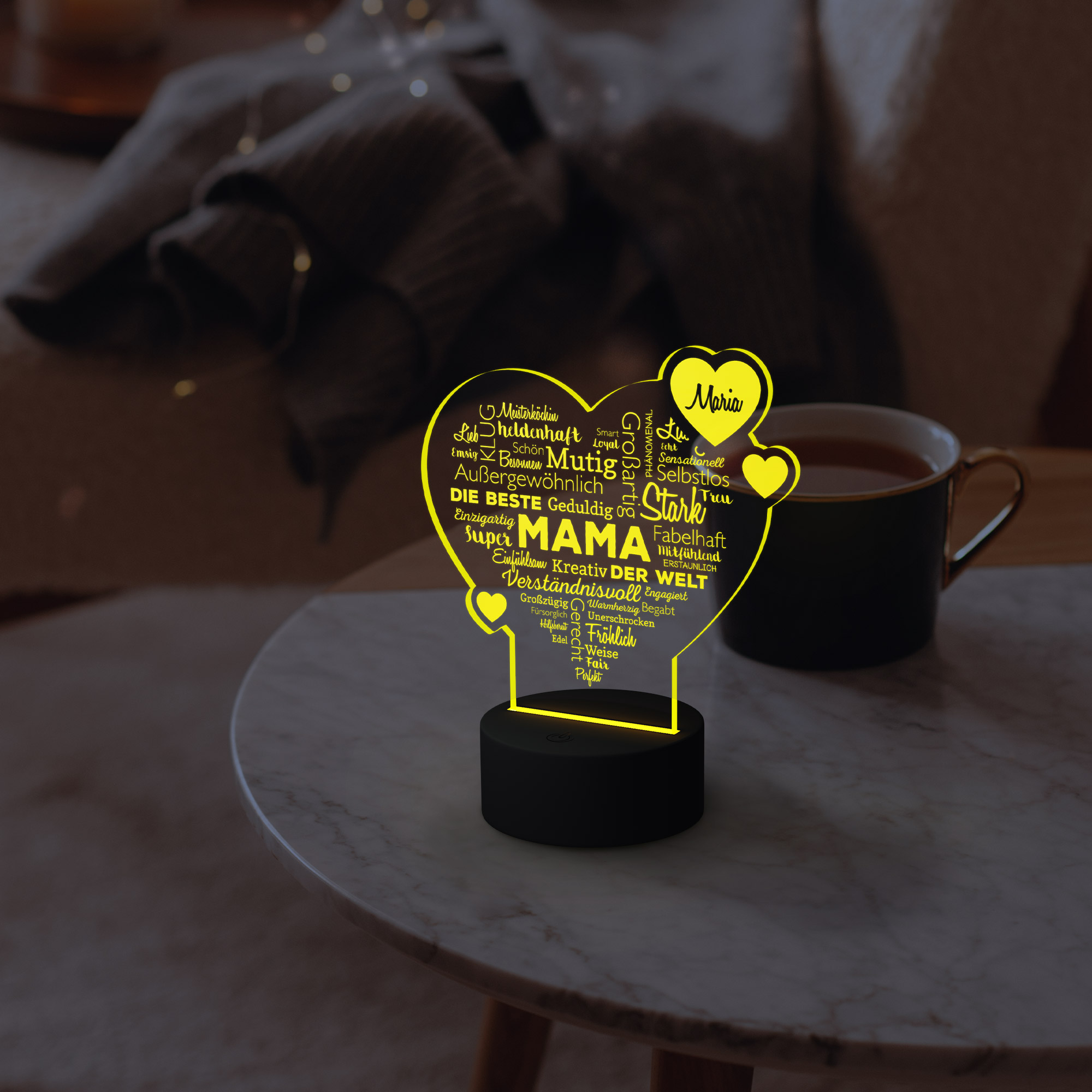 Mama Dekolicht - Personalisierte LED Lampe mit Gravur