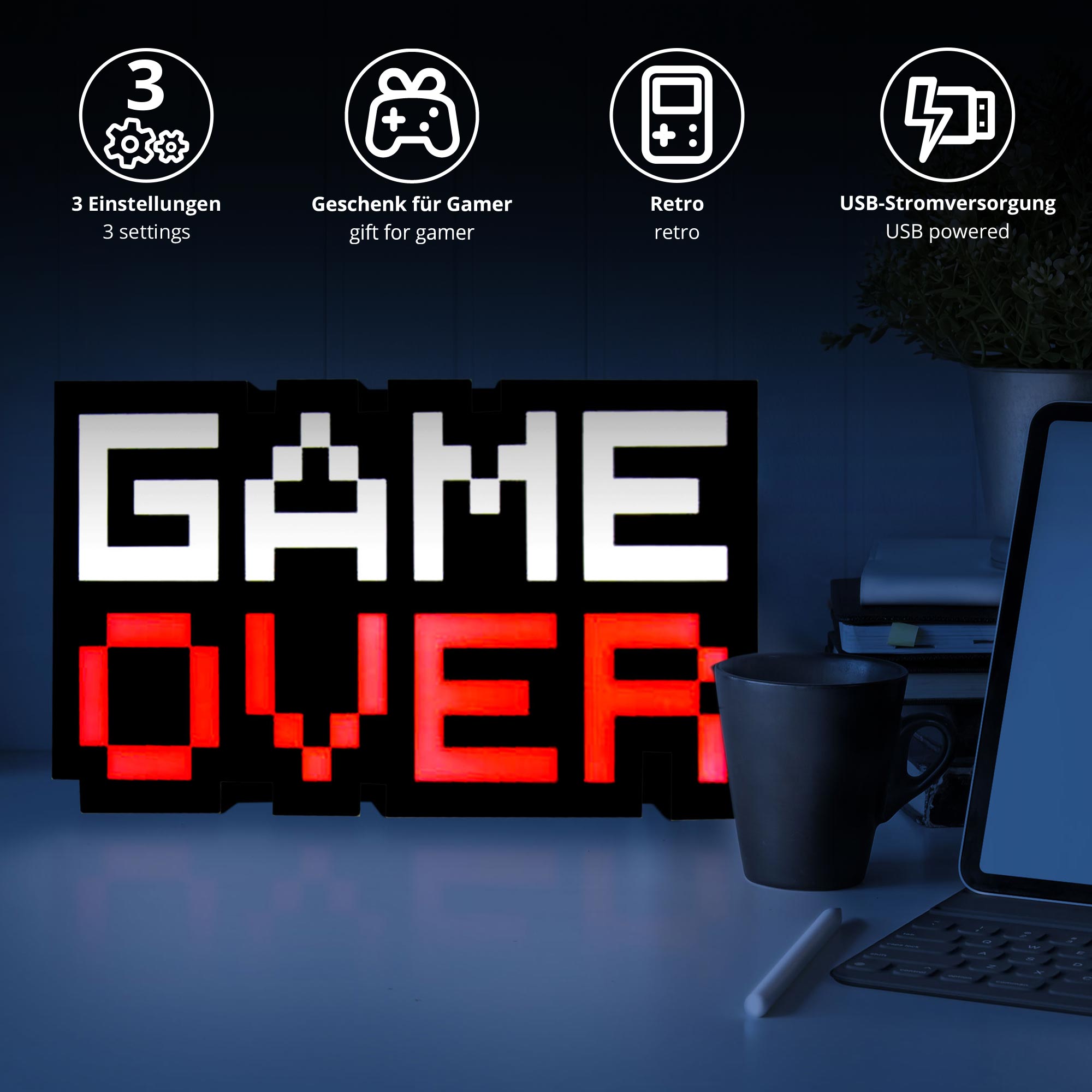Gaming Controller X mit Gravur, Für Gamer als Deko
